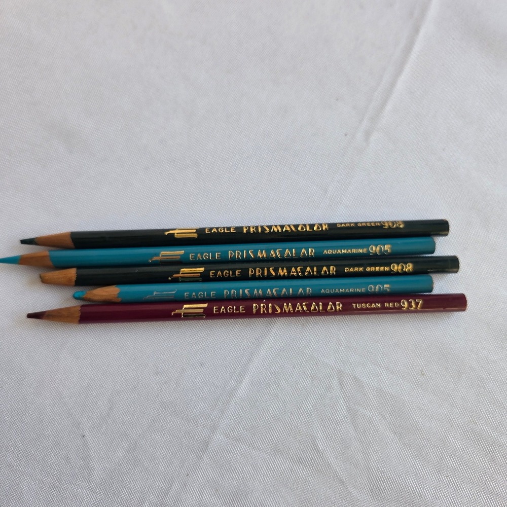 Vintage Eagle Prismacolor Venus Unique Colored Pencils Lot of 7 905 908 937 1206